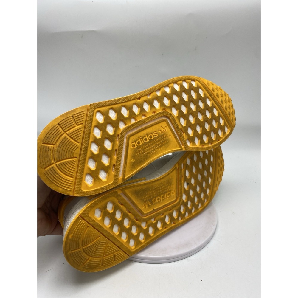 adidas Shoes Women Size 9 NMD_R1 Strap White Gold Athletic Slip On 4158 - Picture 8 of 11